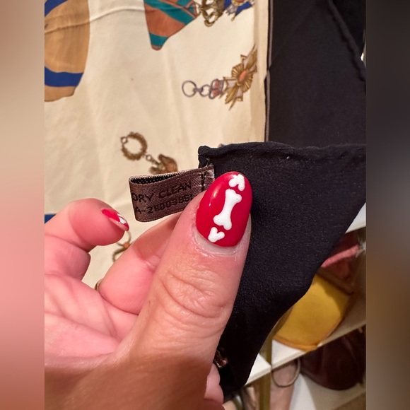 Celine Silk Semi~Sheer Large Bow Vintage Scarf - Picture 4 of 7